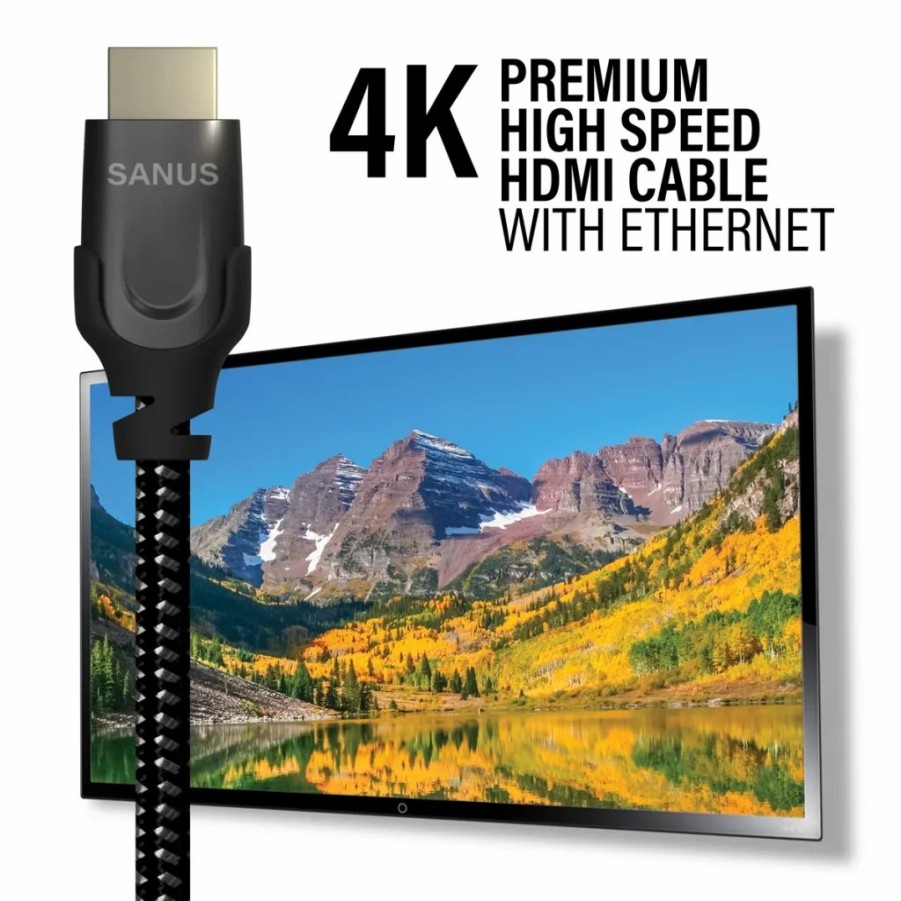 Mounts And Accessories SANUS | 3 Meter Premium High Speed Hdmi Cable Supports Up To 4K @ 60Hz