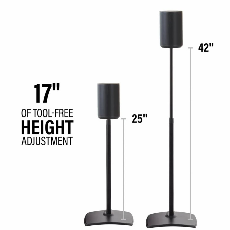 Speaker Mounts And Stands SANUS | Elite Height-Adjustable Speaker Stands Designed For The Sonos Era 300™ Or Sonos Era 100™ (Pair)