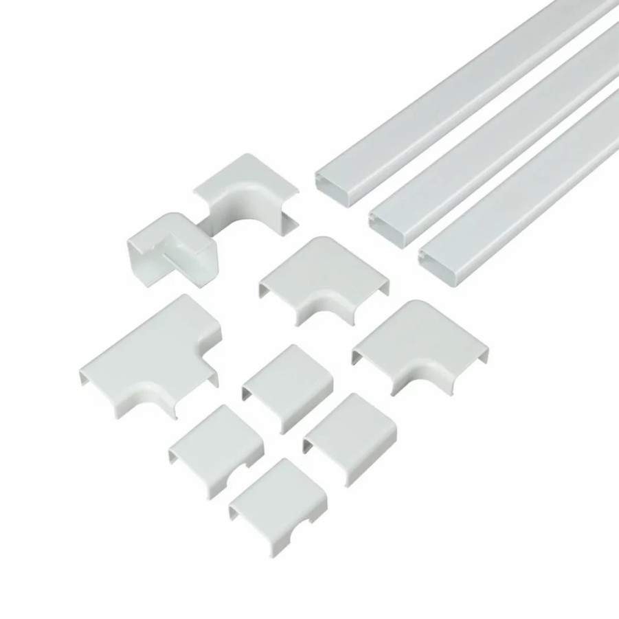 Cable Management SANUS | Sanus 10-Piece 45-In X 1.5-In Pvc White Cord/Cable Organization Kit