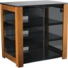 Racks And Furniture SANUS | Av Component Stand Smoked Tempered-Glass Doors — Fits Av Components And Tvs Up To 37"