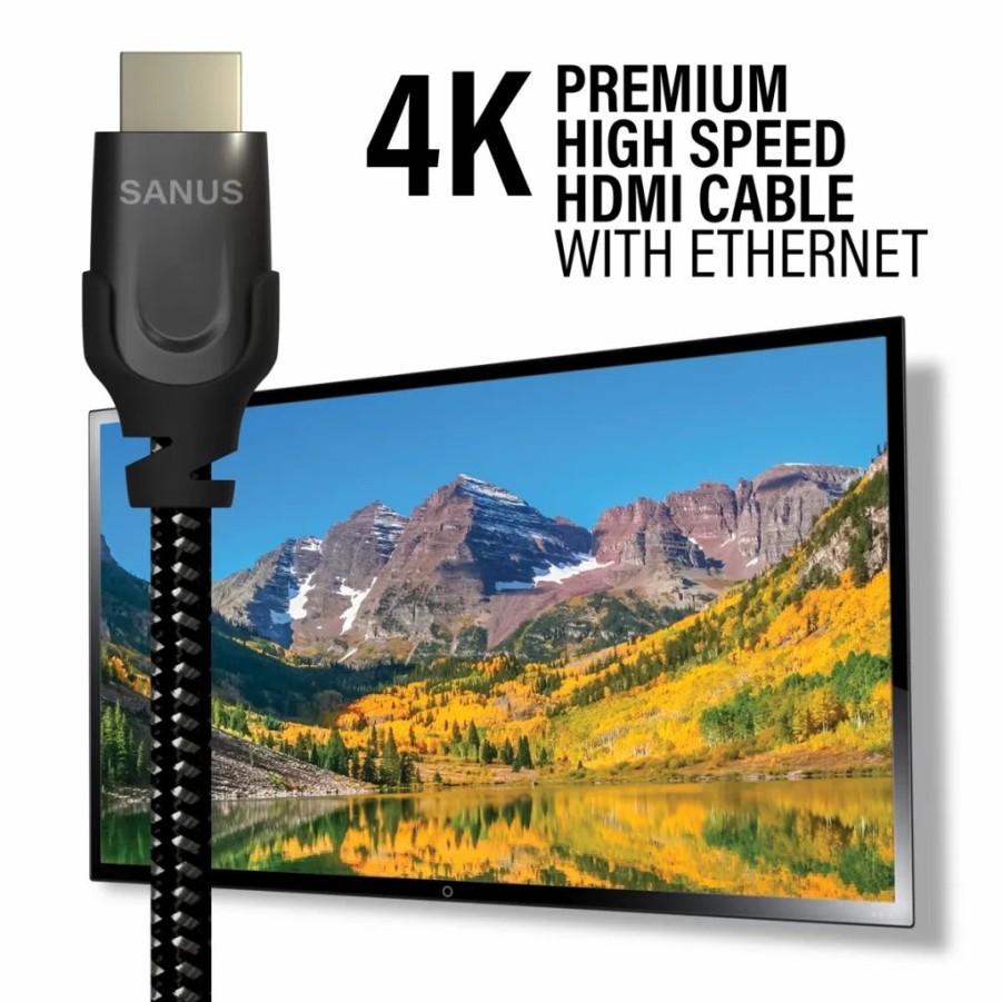 Mounts And Accessories SANUS | 1 Meter Premium High Speed Hdmi Cable Supports Up To 4K @ 60Hz