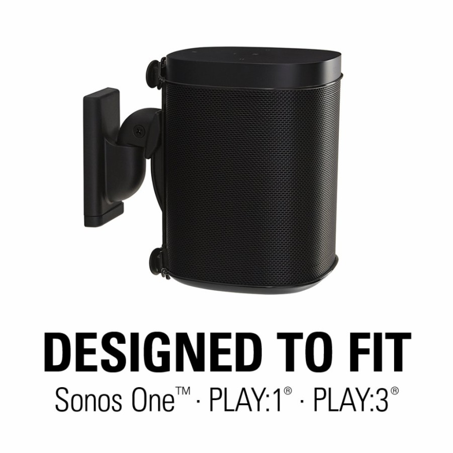 Speaker Mounts And Stands SANUS | Wireless Speaker Swivel And Tilt Wall Mounts Designed For Sonos One, Sonos One Sl, Play:1, And Play:3