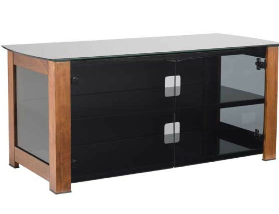 Racks And Furniture SANUS | Widescreen Lowboy Smoked Tempered-Glass Doors — Fits Av Components And Tvs Up To 55"