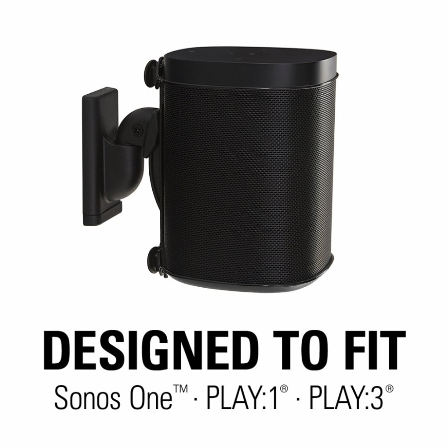 Speaker Mounts And Stands SANUS | Wireless Speaker Swivel And Tilt Wall Mounts Designed For Sonos One, Sonos One Sl, Play:1, And Play:3